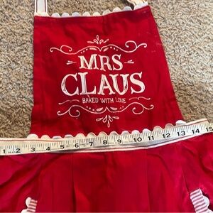 Mrs Claus Baked With Love Festive Red Apron